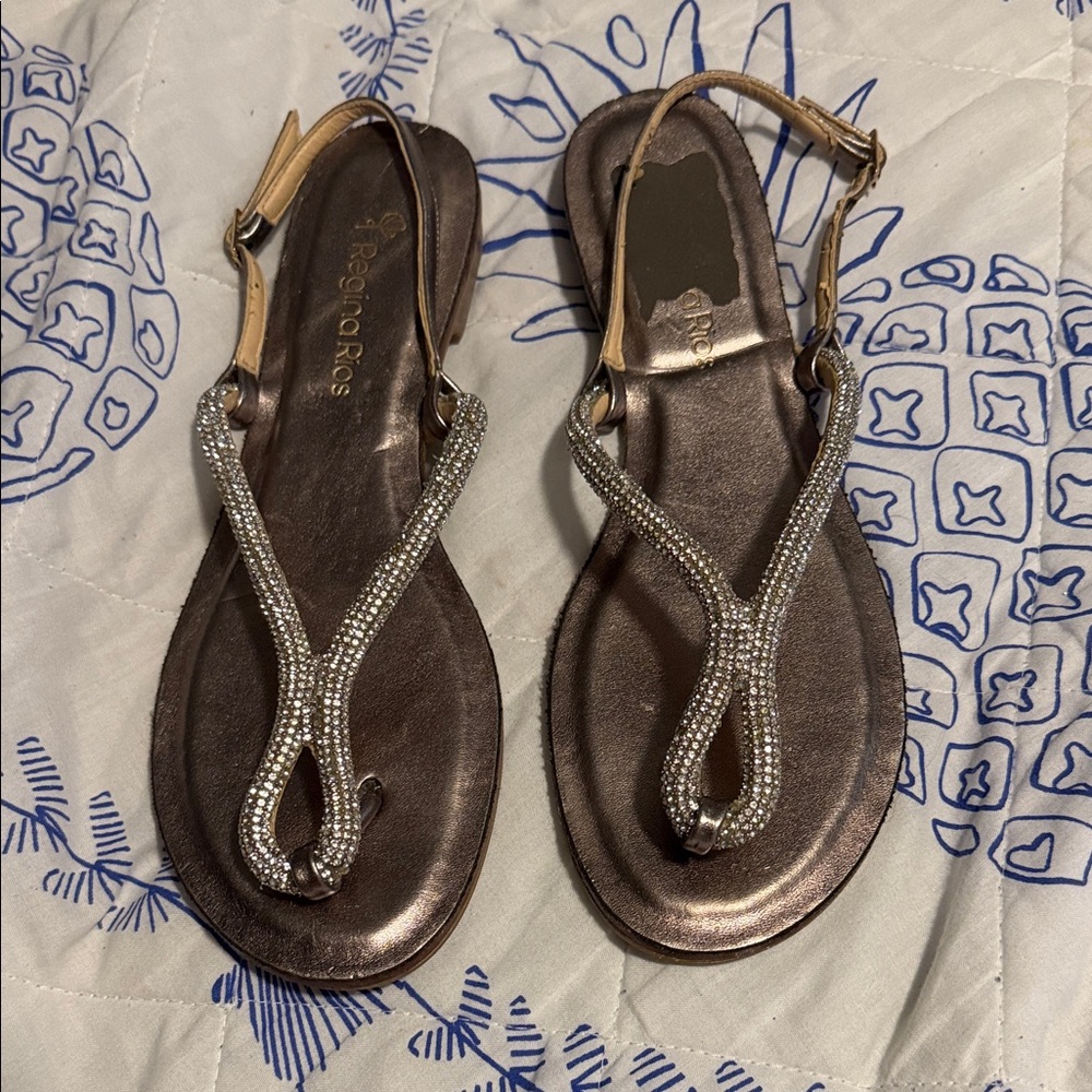 Regina Rios Brazilian Rhinestone Sandals - Picture 2 of 7